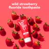 hello Wild Strawberry Kids Toothpaste with Fluoride, Strawberry Toothpaste for Kids, Safe for Ages 2 and Up, Helps Prevent Cavities, Strengthen Enamel, and Polishes Teeth, ADA Approved, 3 Pack, 4.2 Oz view 3