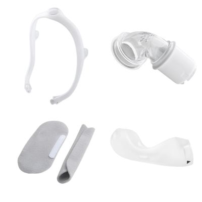 Dream wear Nasal Supply Bundle, (1) Medium Frame, (1) Swivel Elbow, (1) Pair of Fabric Wraps and (1) Large Silicone Nasal Pillow