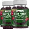 YUM-V'S Beet Root Gummies with Tart Cherry Extract - Berry Flavor Beetroot Gummies - Beet Chews for Blood Circulation and Antioxidant Support - Red Beets Gummies Berry 60 Count (Pack of 2) view 1