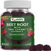YUM-V'S Beet Root Gummies with Tart Cherry Extract - Berry Flavor Beetroot Gummies - Beet Chews for Blood Circulation and Antioxidant Support - Red Beets Gummies (Berry 60 Count (Pack of 1) view 1