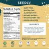 SEEDLY Organic 70% Dark Chocolate Snacking Bark with 20g Protein, 50% less sugar - Vanilla Quinoa Crunch - Keto, Vegan Snacks, Gluten-Free, Low Carb, Paleo, Non-GMO, Stevia-Free, No Weird Additives, 3.6oz (Pack of 3) view 2