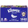 Kleenex Ultra Soft Facial Tissues, 8 Flat Boxes, 180 Tissues per Box, 3-Ply, Packaging May Vary view 1
