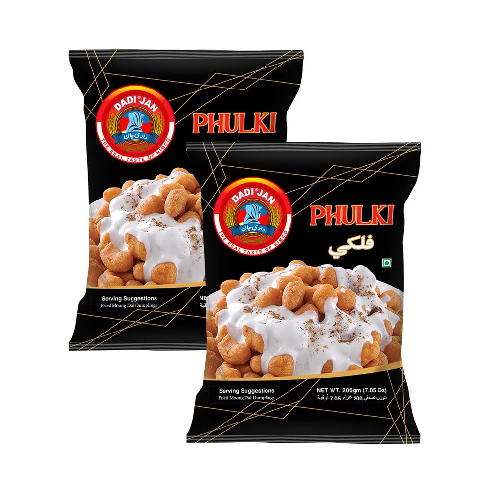Dadi Jan Phulki 200g (7.05oz) | Pack of 2 | Delicious & Traditional | Perfect Snacks for Kids & Adults | Halal & Suitable for Vegetarians