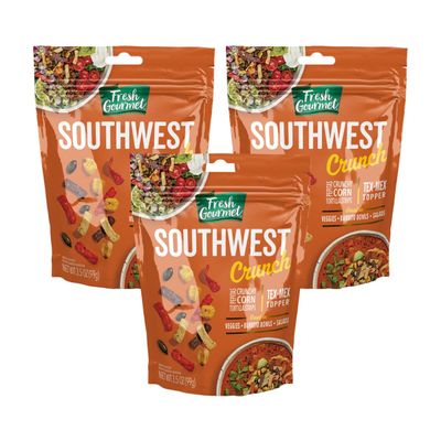 Fresh Gourmet Savory Southwest Crunch Tex-Mex Topper - 3.5oz (Pack of 3)
