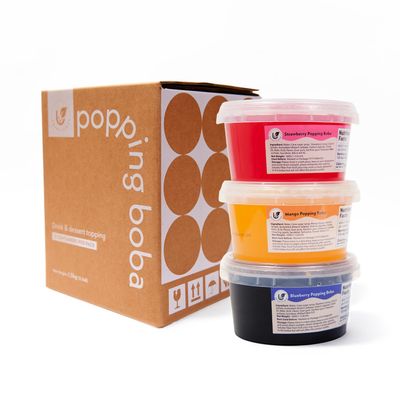 Hojalicious - PoppingBoba Variety Set: Mango, Strawberry, Blueberry (Pack of 3, 500g)