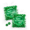 12 Pack St. Patrick's Day Stickered Goodie Bag Favors Filled With Green Coated Milk Chocolate Minis For Gifts, Giveaways, Treats, Dessert Tables & More view 1