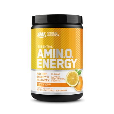 Optimum Nutrition Amino Energy Powder  Energy & Focus Pre Workout with Amino Acids, BCAA, Green Tea Caffeine & Coffee, Muscle Recovery Support  Citrus Sprtiz, 30 Servings (Packaging May Vary)