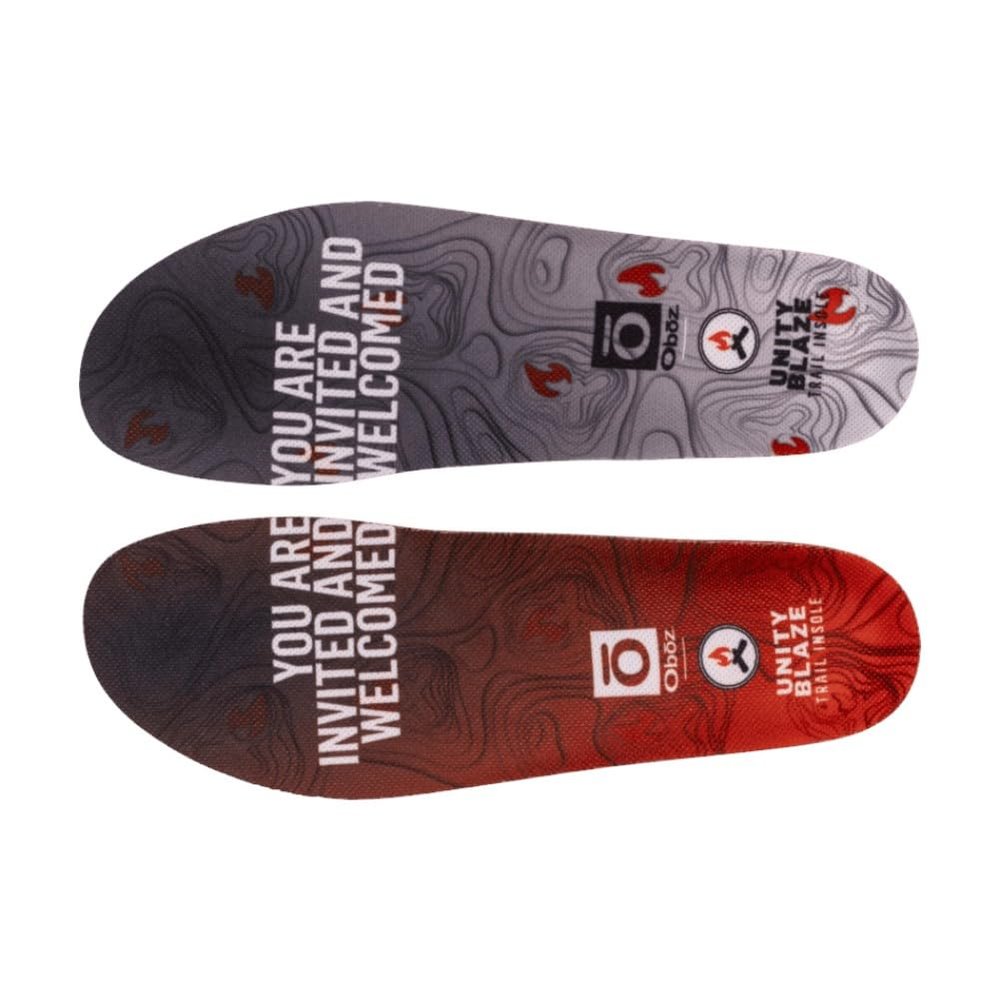 Oboz Unisex Unity Blaze Trail Insole, Red, XXS