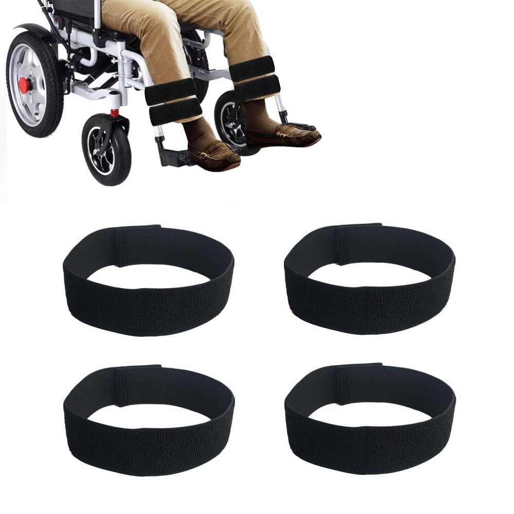 4PCS Wheelchair Leg StrapMedical Restraints for Elderly Patient, Wheelchair Leg Protection BeltWheelchair Foot Rest Strap, Leg Straps