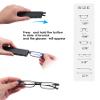 2 Pack Ultra Thin Lightweight Folding Reading Glasses Women Men TR90 Blue Light Blocking Anti UV/Eyestrain Foldable Compact Computer Readers Portable Unique Stretchable Slim Flat case Black +2.25 view 2