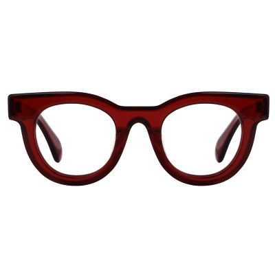 FYTOO Reading Glasses for Women Men Retro Round Blue Light Blocking Glasses Red Computer Readers 3.0x Anti UV400/Glare/Eyestrain Finlay FT1618
