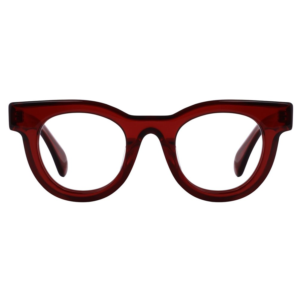 FYTOO Reading Glasses for Women Men Retro Round Blue Light Blocking Glasses Red Computer Readers 3.0x Anti UV400/Glare/Eyestrain Finlay FT1618