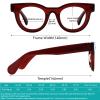 FYTOO Reading Glasses for Women Men Retro Round Blue Light Blocking Glasses Red Computer Readers 3.0x Anti UV400/Glare/Eyestrain Finlay FT1618 view 2