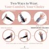 Activery Co. Carpal Tunnel Wrist Brace Left Hand, Right Hand for Women, Day or Night Compression Wrist Support Brace for Fitness, Keyboard Use, or Overnight Support, 2 Pack, Leopard Print view 4