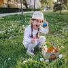 12pcs Paper Easter Baskets Easter Treat Boxes Party Favor Boxes with Handle Eggs Containers for Kids Egg Hunt Home School Party Supplies view 3
