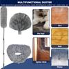 20+ Ft High Reach Ceiling Fan Duster & Cobweb & Corner Brush Duster with 3-14 ft Spliceable Pole Microfiber Feather Duster for Spider Web, High Ceiling, Blinds, Furniture Cleaning Tool Kit view 3