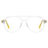 FYTOO Retro Aviator Reading Glasses for Women Men Blue Light Blocking Glasses Transparent Computer Readers 1.25x Anti UV400/Glare/Fatigue Pete FT1289 view 1