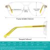 FYTOO Retro Aviator Reading Glasses for Women Men Blue Light Blocking Glasses Transparent Computer Readers 1.25x Anti UV400/Glare/Fatigue Pete FT1289 view 2