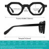 FYTOO Reading Glasses for Women Men Fashion Black Geometric Blue Light Blocking Glasses Computer Readers 0.0x Anti UV400/Glare/Eyestrain Patris FT1602 view 2