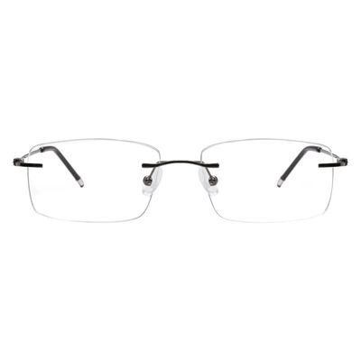LAMBBAA Blue Light Blocking Reading Glasses,Frameless Frame Reduces Eye StrainStylish for Men and Women(black,+2.25 Magnification