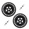 1 Pair 6/8 Inch Replacement Wheelchair Front Wheels Assembly, Black Honeycomb Polyurethane Wheelchair Caster for Disabled Old People Walkers with 5/16" (8 mm) Bearing (Size : 6inch) view 1
