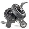 1 Pair 6/8 Inch Replacement Wheelchair Front Wheels Assembly, Black Honeycomb Polyurethane Wheelchair Caster for Disabled Old People Walkers with 5/16" (8 mm) Bearing (Size : 6inch) view 4