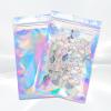 100Pcs Holographic Resealable Bags, 4x6 inch Packaging Foil Pouch Motomy Mylar Food Storage Bag Great for Small Business and Party Favor view 1