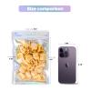 100pcs Holographic Bags,5.5x7.8 inch Resealable Zipper for small business, Smell Proof Foil Bags for food storage, Candy, Eyebrow pencil, Small accessories..MOTOMY view 3