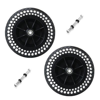 1 Pair 6/8 Inch Replacement Wheelchair Front Wheels Assembly, Black Honeycomb Polyurethane Wheelchair Caster for Disabled Old People Walkers with 5/16" (8 mm) Bearing (Size : 8inch)