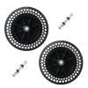 1 Pair 6/8 Inch Replacement Wheelchair Front Wheels Assembly, Black Honeycomb Polyurethane Wheelchair Caster for Disabled Old People Walkers with 5/16" (8 mm) Bearing (Size : 8inch) view 1