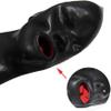 DORAFEI Latex Mask Women Heavy Rubber Hood Lined With Red Mouth Sheath Tongue and Nose Tube Loli Disguise Latex Mask view 3