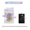 100Pcs Holographic Packaging Bags, 3.1x4.7 inch Resealable Foil Pouch Mylar Sample Bag Great for Small Business and Party Favor Food Storage view 2