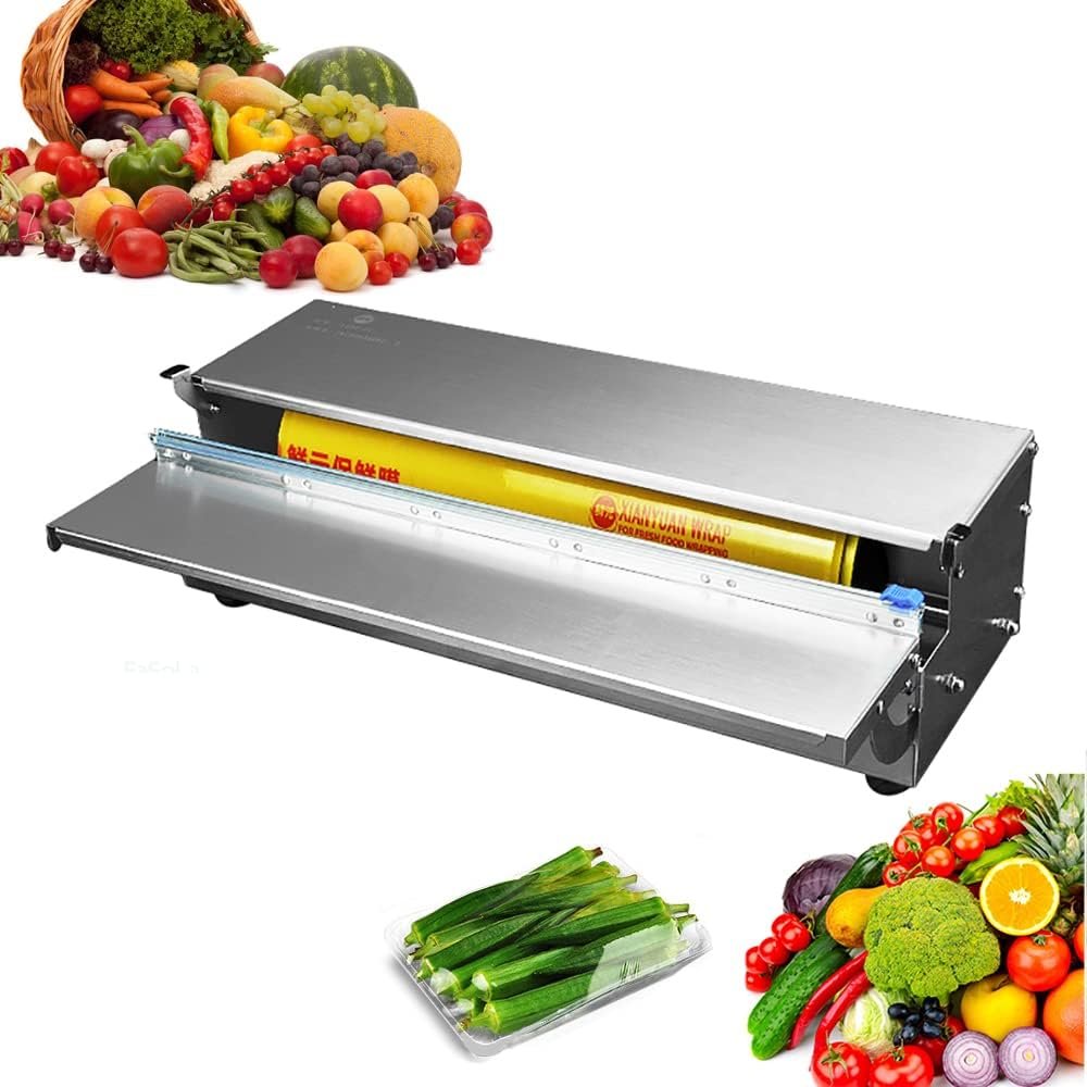 18/45cm Hand Film Wrapping Machine, Manual Cling Film Packaging Machine, with Cutter, for Food Fruit Packaging in Supermarket Fruit Shop Hotel