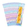 100 Pcs 2.7x9 Inch Holographic Pen Bags - Resealable Smell-Proof Packaging Bags for Party Favors, Food Storage, Cosmetics, Jewelry, Craft Supplies & Lip gloss view 1