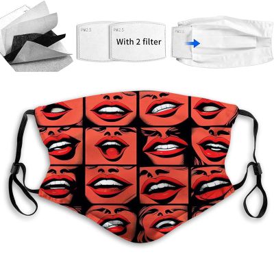 Yioniii Comfortable Printed mask,Lips Pattern Windproof Facial Decorations for Man and Woman