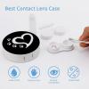Cat Dog Paw Prints Heart Cute Contact Lens Case Round Eyes Holder Container Mini Contact Lens Storage Kit Box for Travel Home, style view 2