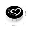 Cat Dog Paw Prints Heart Cute Contact Lens Case Round Eyes Holder Container Mini Contact Lens Storage Kit Box for Travel Home, style view 3