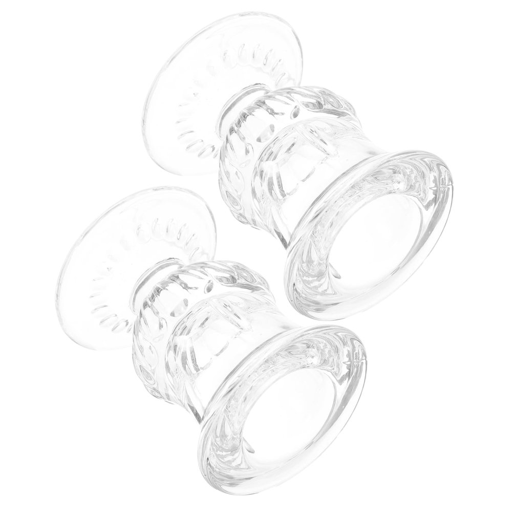 Hohopeti 2pcs Portable Glass Eye Rinsing Cups for Eye Bath Travel Washing Cups Lightweight and Clear and Cleaning for Outdoor and Home Use