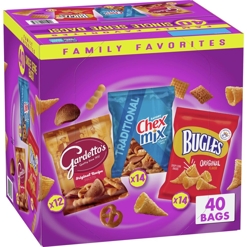 General Mills Bugles, ChexMix and Gardetto Variety Pack (40 Count)