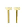 Dorytop 2PCS Toothpaste Squeezer Metal Tube Squeezer Key Stainless Steel Toothpaste Roller Tube Wringer Makeup Tube Squeezer (Gold) view 1