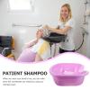 Healeved Portable Flat Lying Shampoo Basin with Comfortable Neck Rest for Bedridden Patients Elderly and Pregnant Women Large 17.71X13.77 Inch Hair Washing Basin for Home Care view 3