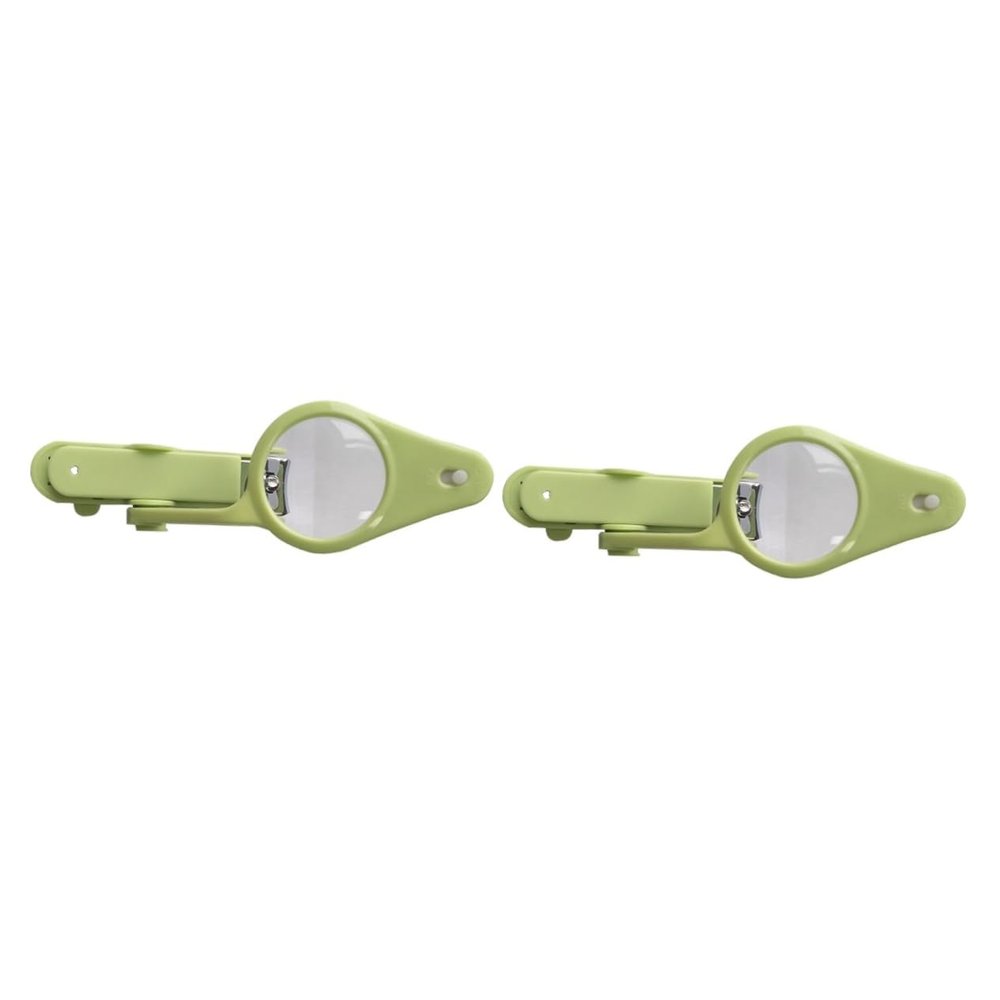 VICASKY 2pcs Portable Nail Trimmer Led Light and Magnifier Nail Care Tool for Toddlers Construction Green