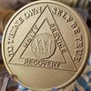 21 Year AA Medallion Premium Bronze Lion Back Sobriety Chip view 3