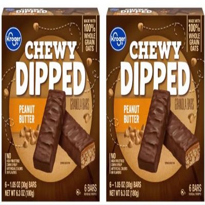 NineLife Basics Pack Of 2 Chewy Dipped Peanut Butter Granola Bars 6 ct / 1.05 oz