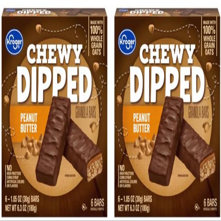 NineLife Basics Pack Of 2 Chewy Dipped Peanut Butter Granola Bars 6 ct / 1.05 oz