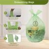 3 Gallon Compostable Trash Bags with Handle-Tie, Thick 0.67 Mil, 11.36 Liter, 80 Bags, Small Kitchen Food Scrap Waste Bag, ASTM D6400, US BPI and OK Compost Home Certified view 2