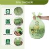 3 Gallon Compostable Trash Bags with Handle-Tie, Thick 0.67 Mil, 11.36 Liter, 80 Bags, Small Kitchen Food Scrap Waste Bag, ASTM D6400, US BPI and OK Compost Home Certified view 3