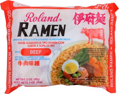 Roland Beef Flavored Ramen Noodles, 3.05 Ounces (Pack Of 30)