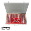 HinLIaDa 266 PCS Optical Trial Lens Set Optometry Kit, Metal Rim Alu Box Trial Frame Optometry Optician Test, Aluminum Case Optometry Optical Instrument with Optometry Test Trial Frame view 1
