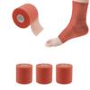 Pre Wrap Tape,TTZEZE Athletic Foam Underwrap,Soft Prewrap Headbands,Smooth Sports Wrap Roll,Pre Wrap Bandage Sport Tape for Ankles Wrists Hands Elbows 2.76 Inch x 11 Yards Orange 4-Rolls view 1